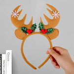 Reindeer Headband Soft Felt Adjustable Fit