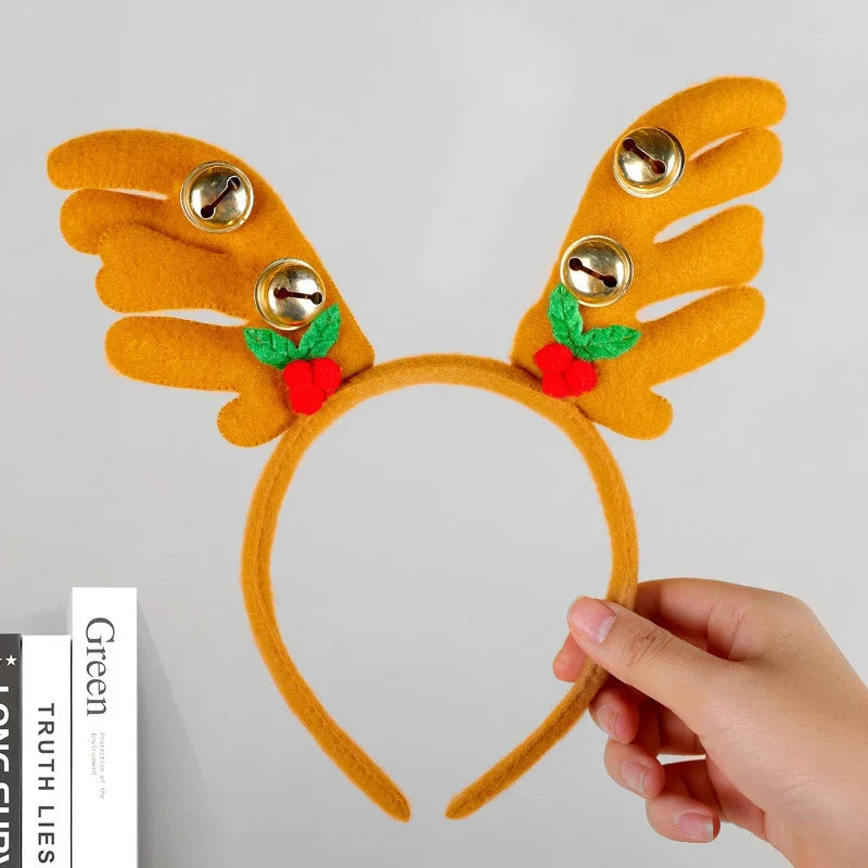 Reindeer Headband Soft Felt Adjustable Fit
