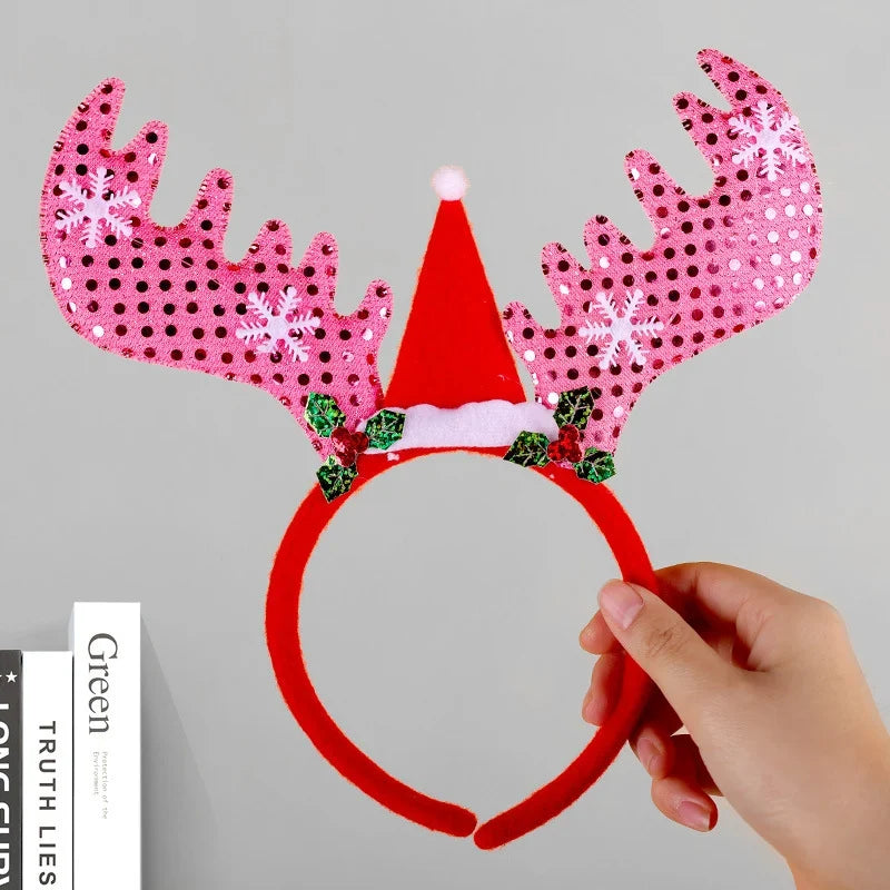 Reindeer Headband Soft Felt Adjustable Fit