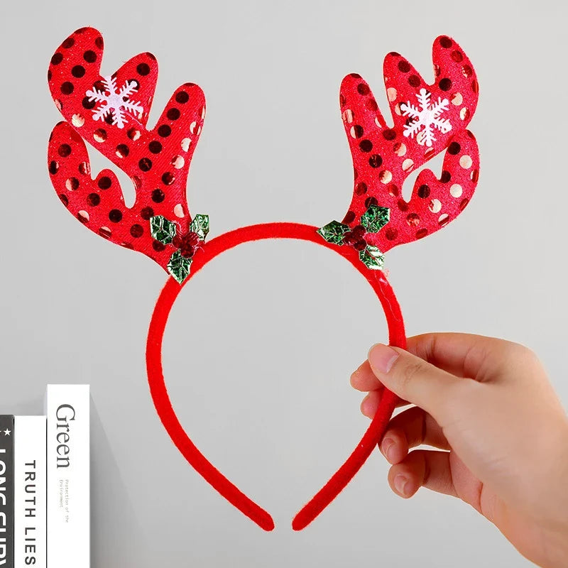 Reindeer Headband Soft Felt Adjustable Fit