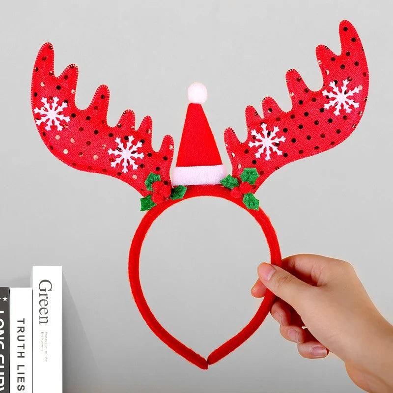 Reindeer Headband Soft Felt Adjustable Fit