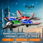 Remote Control Fighter Jet 360° Stunts LED Lights Beginner-Friendly Controls