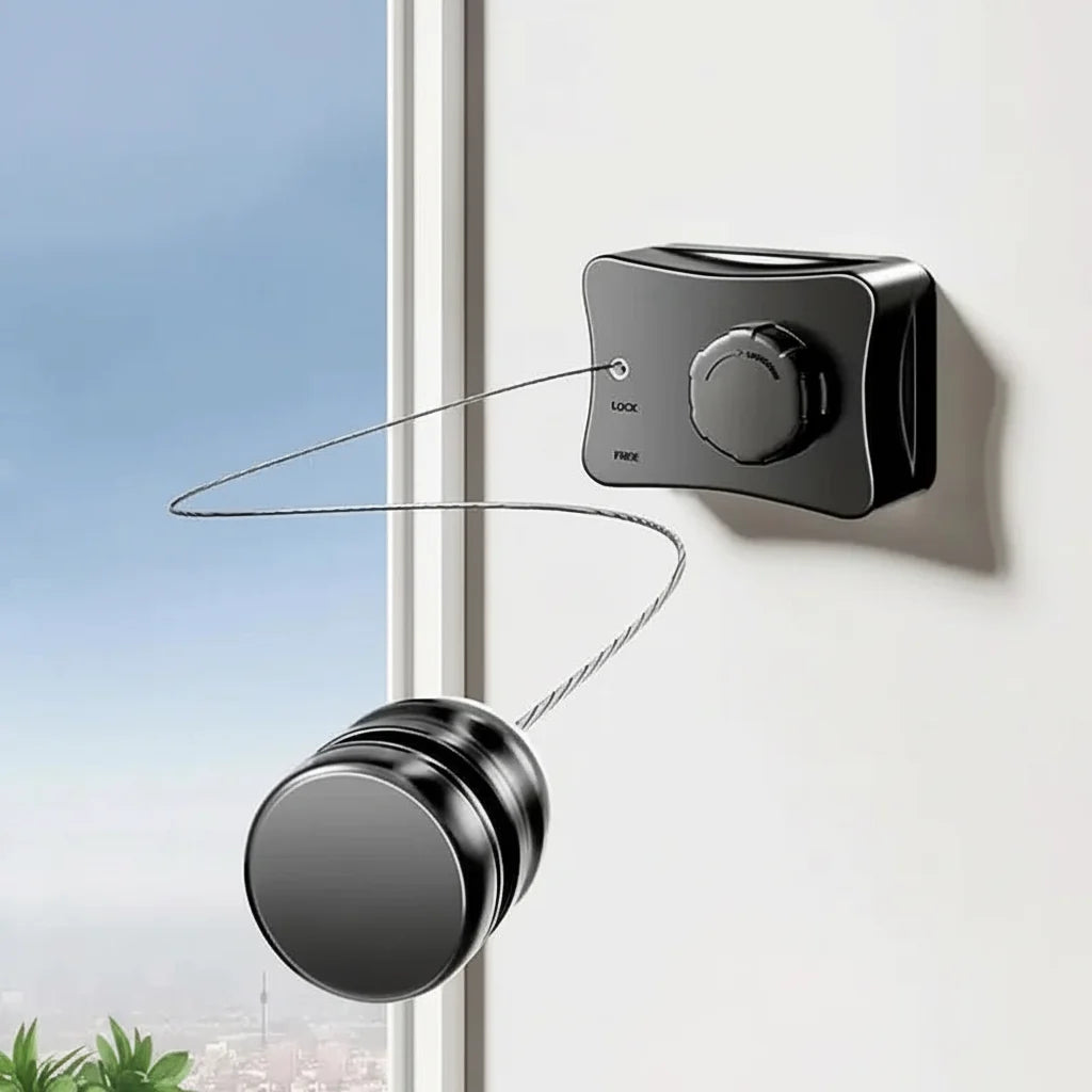 Retractable Clothesline Wall-Mounted Space-Saving 44.1 lb Capacity