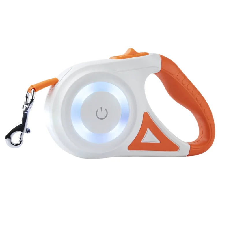 Retractable Dog Leash LED Light & Reflective Strip