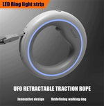 Retractable Dog Leash LED Light & Soft-Grip Handle