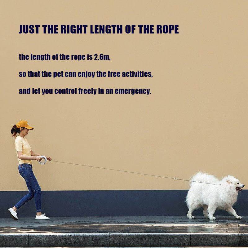 Retractable Dog Leash LED Light & Soft-Grip Handle