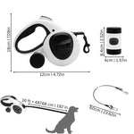 Retractable Dog Leash USB Rechargeable LED 16ft Tangle-Free