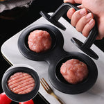 Rice Ball & Burger Press Double-Grid Easy-Release Compact 12cm