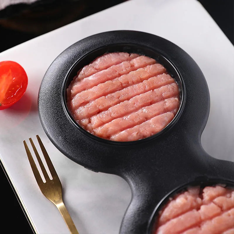 Rice Ball & Burger Press Double-Grid Easy-Release Compact 12cm
