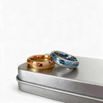 Ring Glow-in-the-Dark Engraved Runes Nickel-Free Hypoallergenic Finish