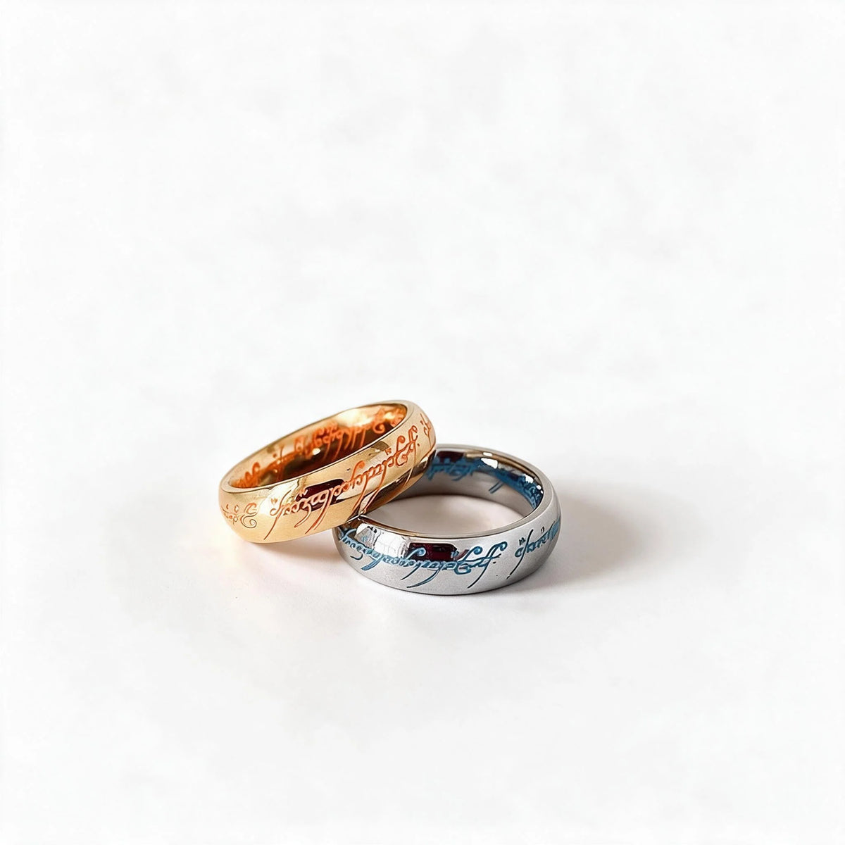 Ring Glow-in-the-Dark Engraved Runes Nickel-Free Hypoallergenic Finish