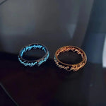 Ring Glow-in-the-Dark Engraved Runes Nickel-Free Hypoallergenic Finish