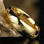 Ring Glow-in-the-Dark Engraved Runes Nickel-Free Hypoallergenic Finish