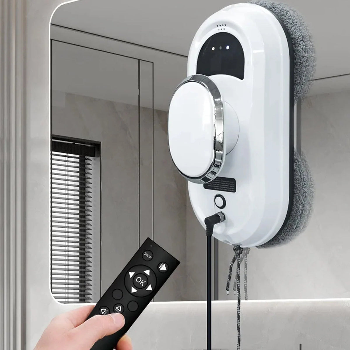 Robot Window Cleaner AI Navigation Remote Control Strong Suction