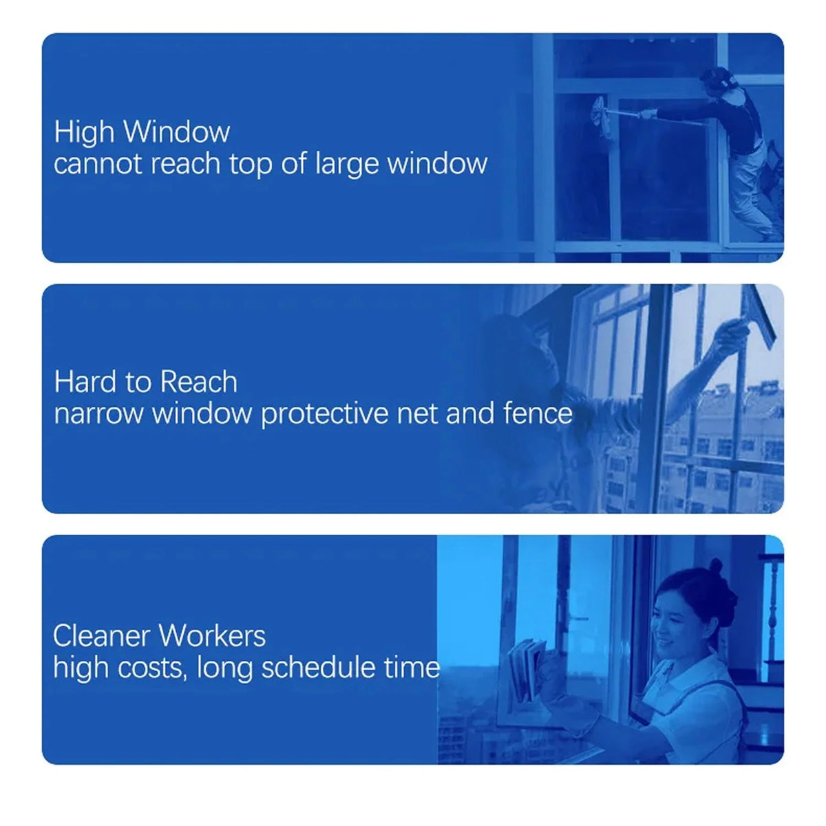 Robot Window Cleaner AI Navigation Remote Control Strong Suction