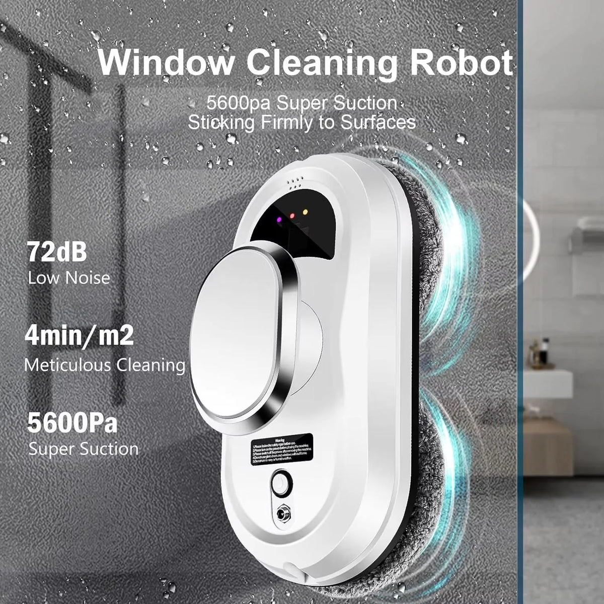 Robot Window Cleaner AI Navigation Remote Control Strong Suction