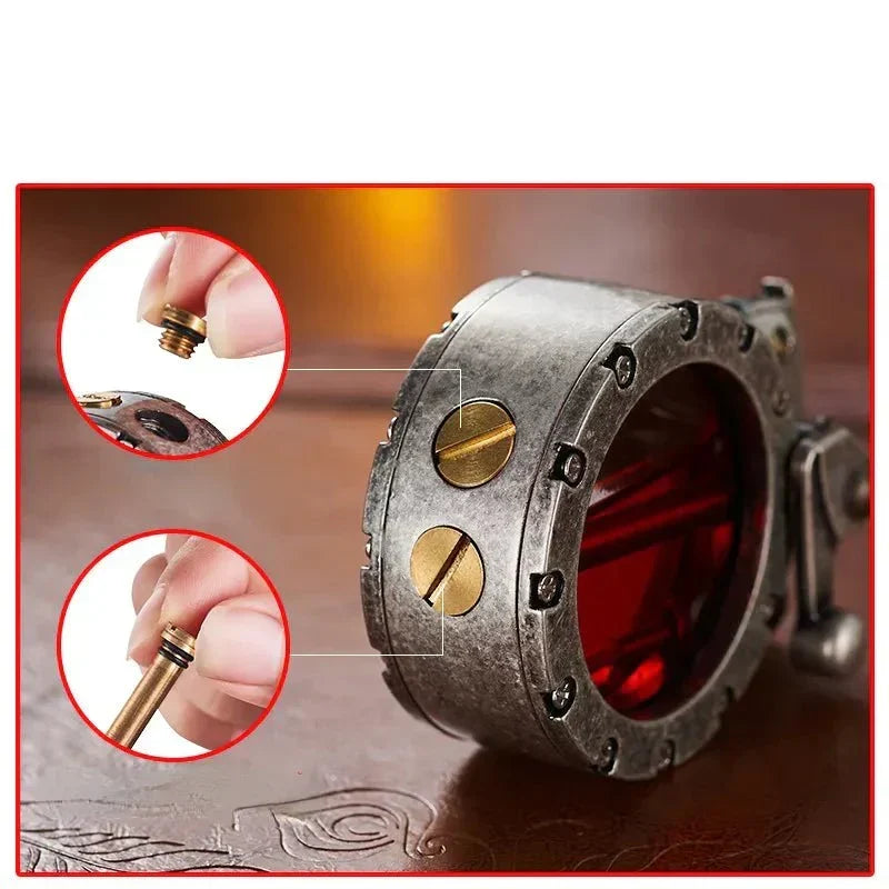 Rocker Lighter Windproof Transparent Fuel Tank Compact Design