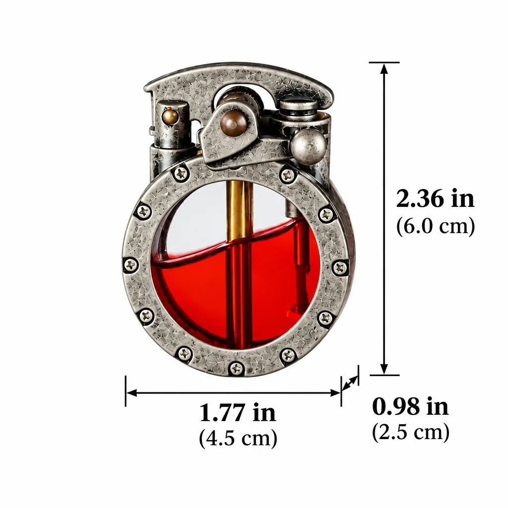 Rocker Lighter Windproof Transparent Fuel Tank Compact Design