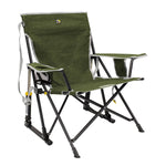 Rocking Camp Chair Spring-Action Folding With Cup Holder