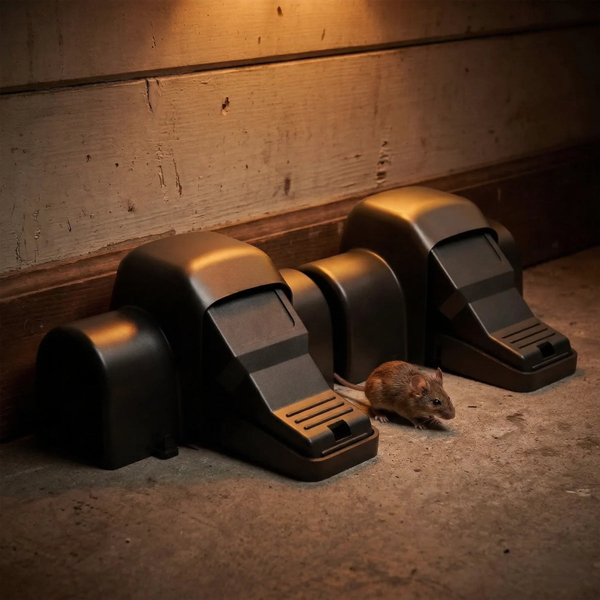 Rodent Trap Enclosed Snap Mechanism Hands-Free Setup Reusable