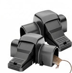 Rodent Trap Enclosed Snap Mechanism Hands-Free Setup Reusable