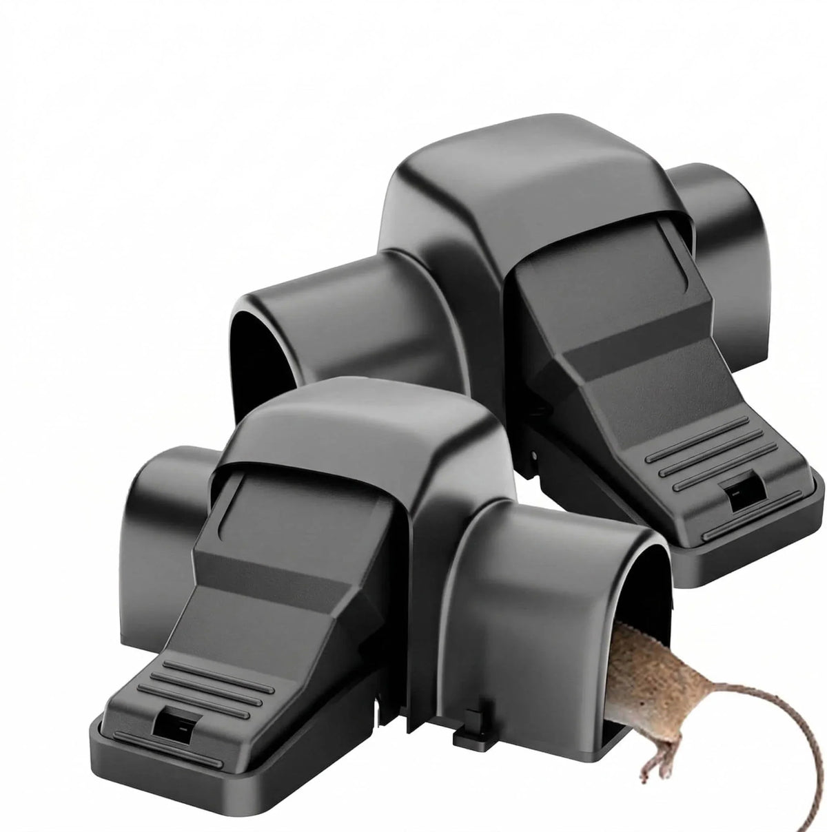 Rodent Trap Enclosed Snap Mechanism Hands-Free Setup Reusable
