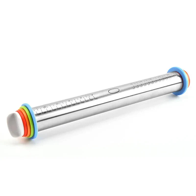 Rolling Pin Stainless Steel Non-Stick Adjustable Spacers