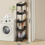 Rolling Storage Cart Slim Deep Trays Locking Casters