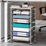 Rolling Storage Cart Ventilated Mesh Drawers Locking Casters
