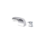 Roman Tub Faucet Solid Brass Waterfall Spout Polished Chrome