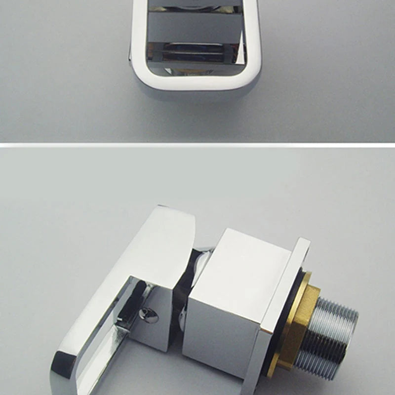 Roman Tub Faucet Solid Brass Waterfall Spout Polished Chrome