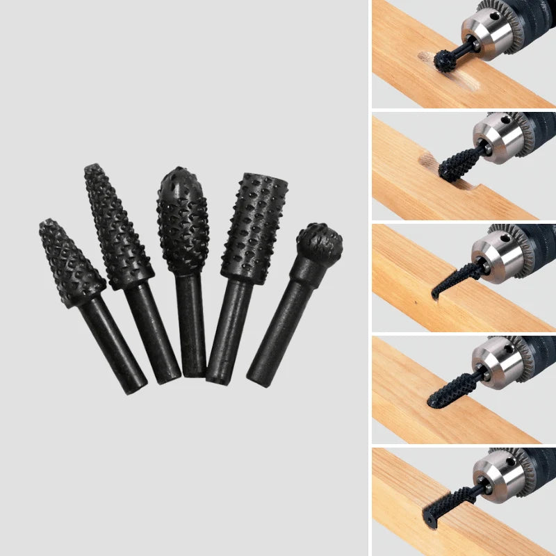 Rotary Burr Set Carbon Steel Wood & Metal