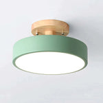 Round Ceiling Lamp Dimmable LED Wood & Acrylic