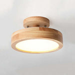 Round Ceiling Lamp Dimmable LED Wood & Acrylic