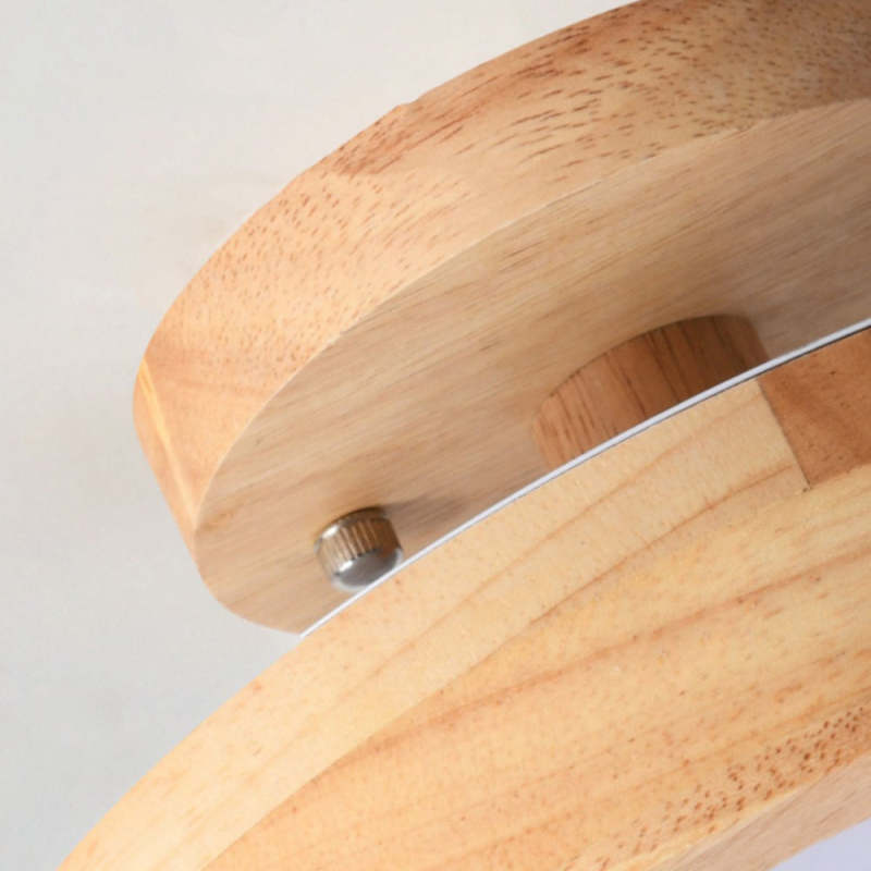 Round Ceiling Lamp Dimmable LED Wood & Acrylic