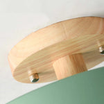Round Ceiling Lamp Dimmable LED Wood & Acrylic