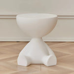 Round Coffee Table Lightweight Durable Plastic Compact Design