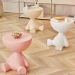 Round Coffee Table Lightweight Durable Plastic Compact Design