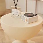 Round Coffee Table Lightweight Durable Plastic Compact Design