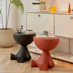 Round Coffee Table Lightweight Durable Plastic Compact Design