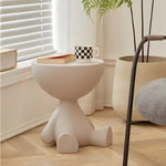 Round Coffee Table Lightweight Durable Plastic Compact Design