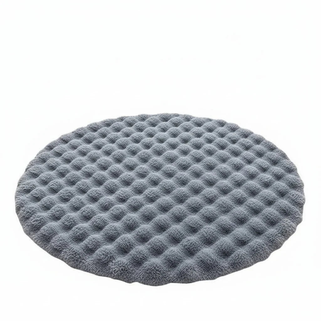 Round Shag Rug Soft Polyester Machine Washable