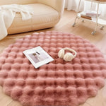 Round Shag Rug Soft Polyester Machine Washable
