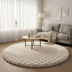 Round Shag Rug Soft Polyester Machine Washable