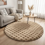 Round Shag Rug Soft Polyester Machine Washable