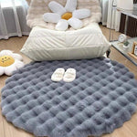 Round Shag Rug Soft Polyester Machine Washable