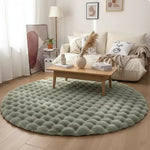 Round Shag Rug Soft Polyester Machine Washable