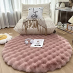 Round Shag Rug Soft Polyester Machine Washable
