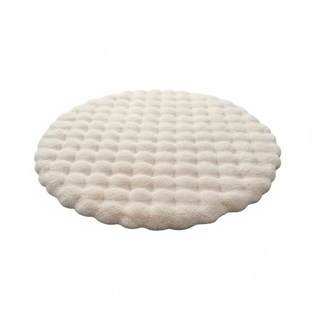 Round Shag Rug Soft Polyester Machine Washable
