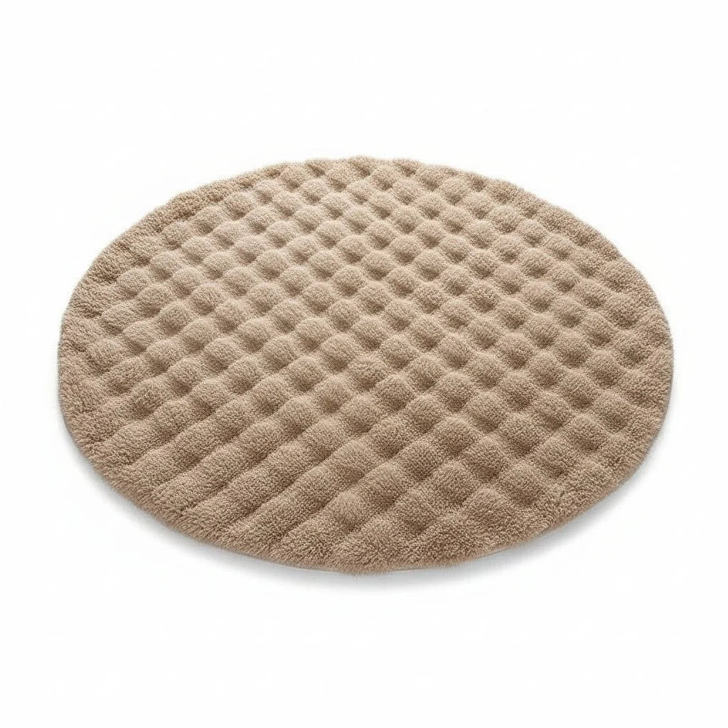 Round Shag Rug Soft Polyester Machine Washable